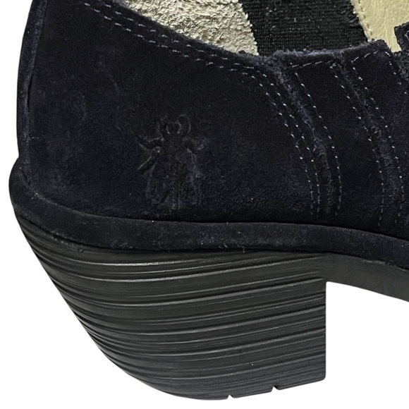 Fly London Wate Suede Low Ankle Slip-on Booties Women’s Size 38 US 7 - 7.5 Black - Picture 8 of 10